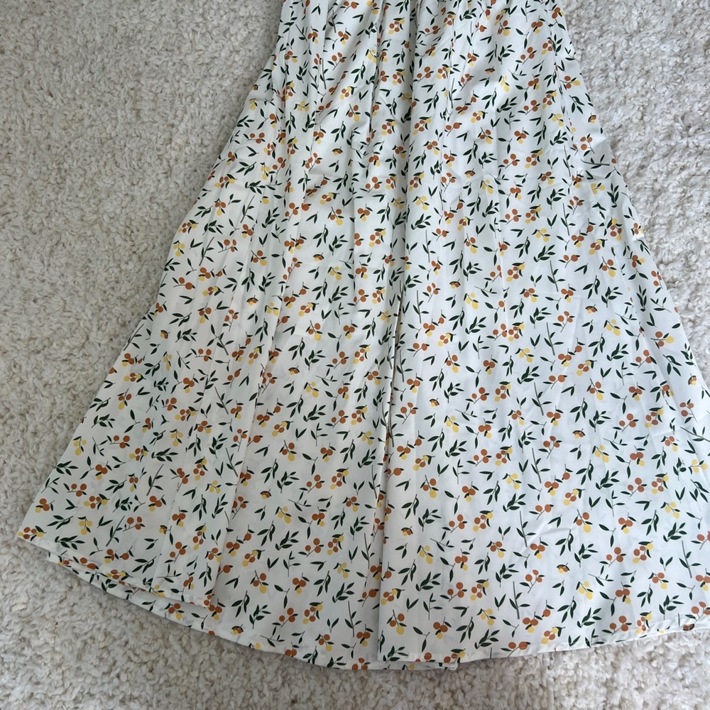 Floral White Skirt